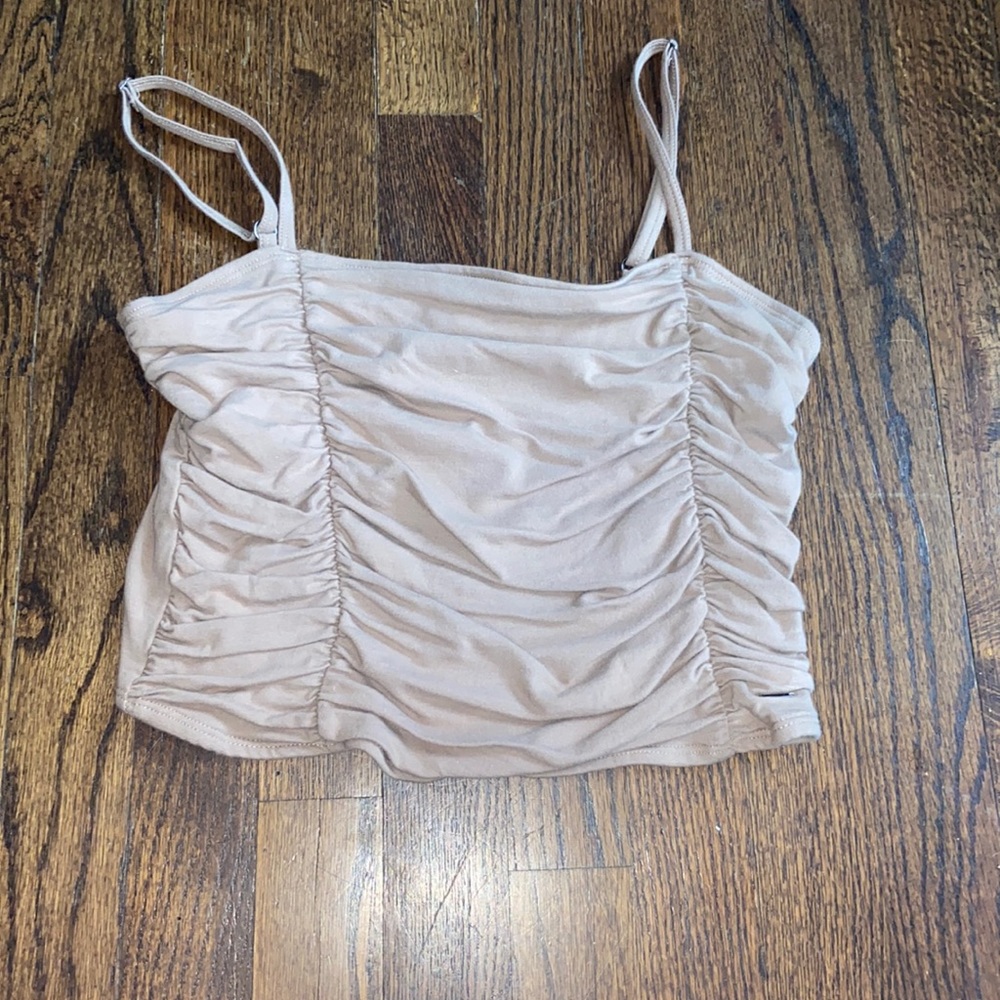 singed ruched tank top